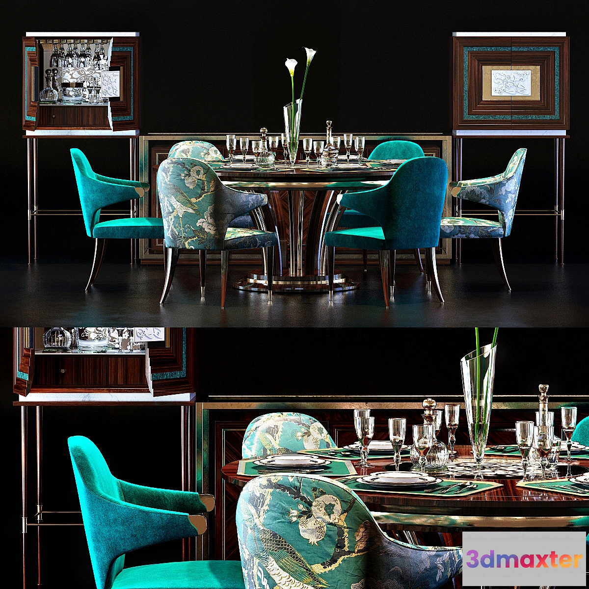 653275 - Zanaboni Contemporary Dining Set