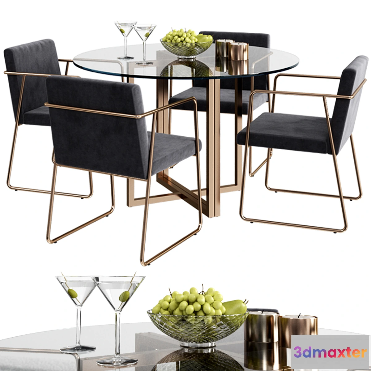 654535 - CB2 rouka chair & round dining table