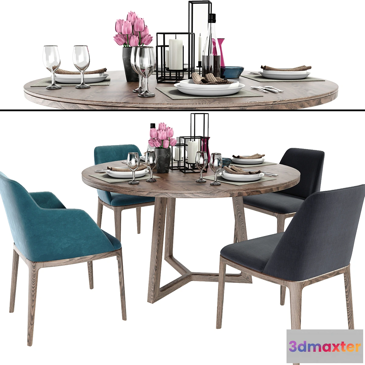 658747 - Poliform Grace Chair Set Dining Set