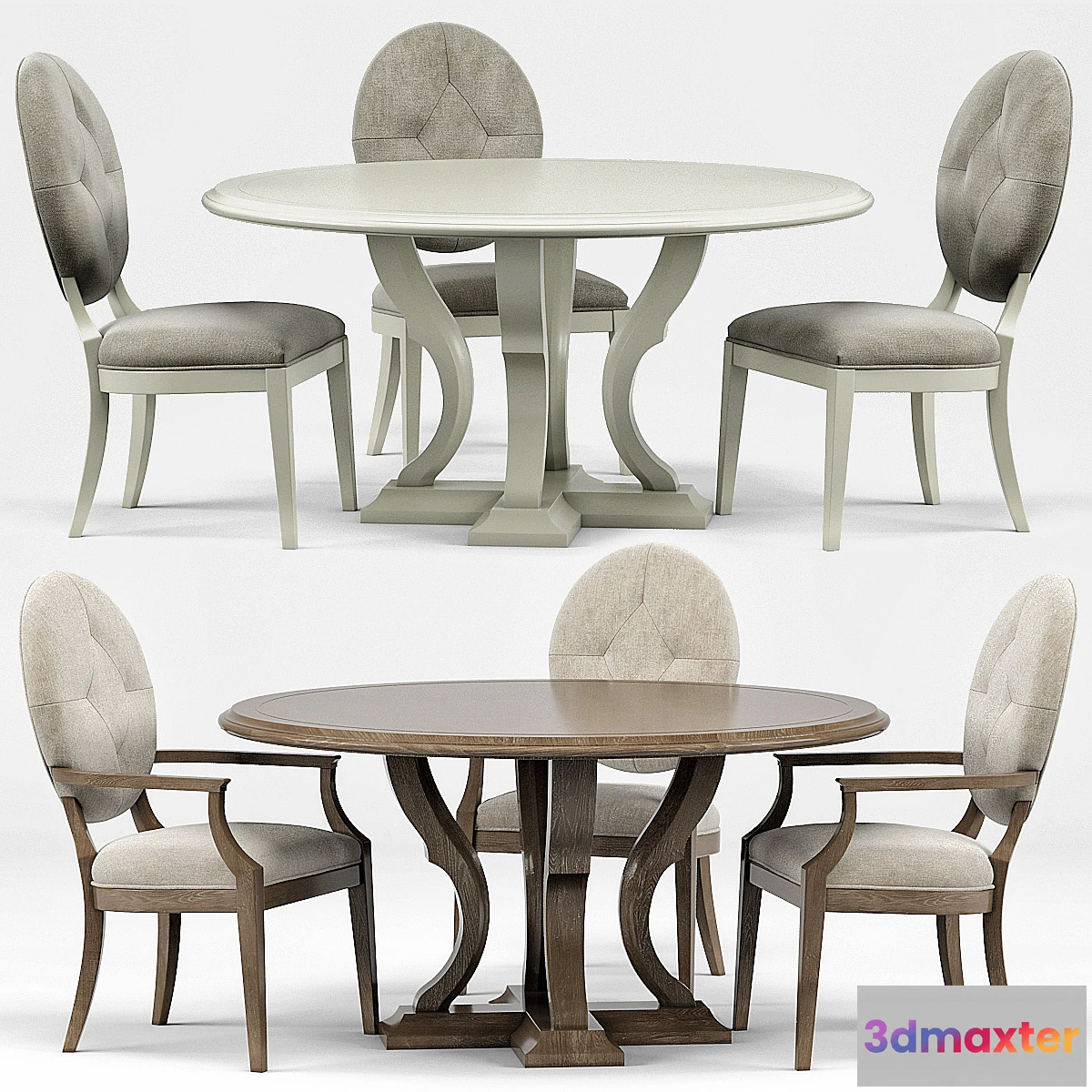 661457 - Clarke Oval Dining Chair Michaela Round Dining Table