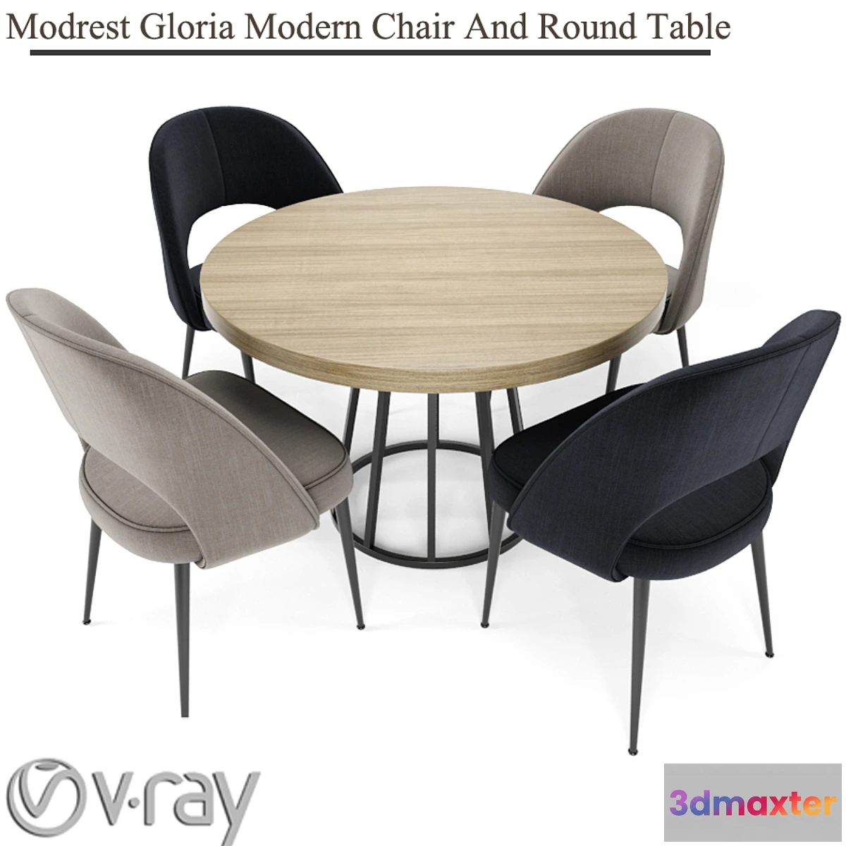 661469 - Modrest Gloria Modern Chair And Round Table