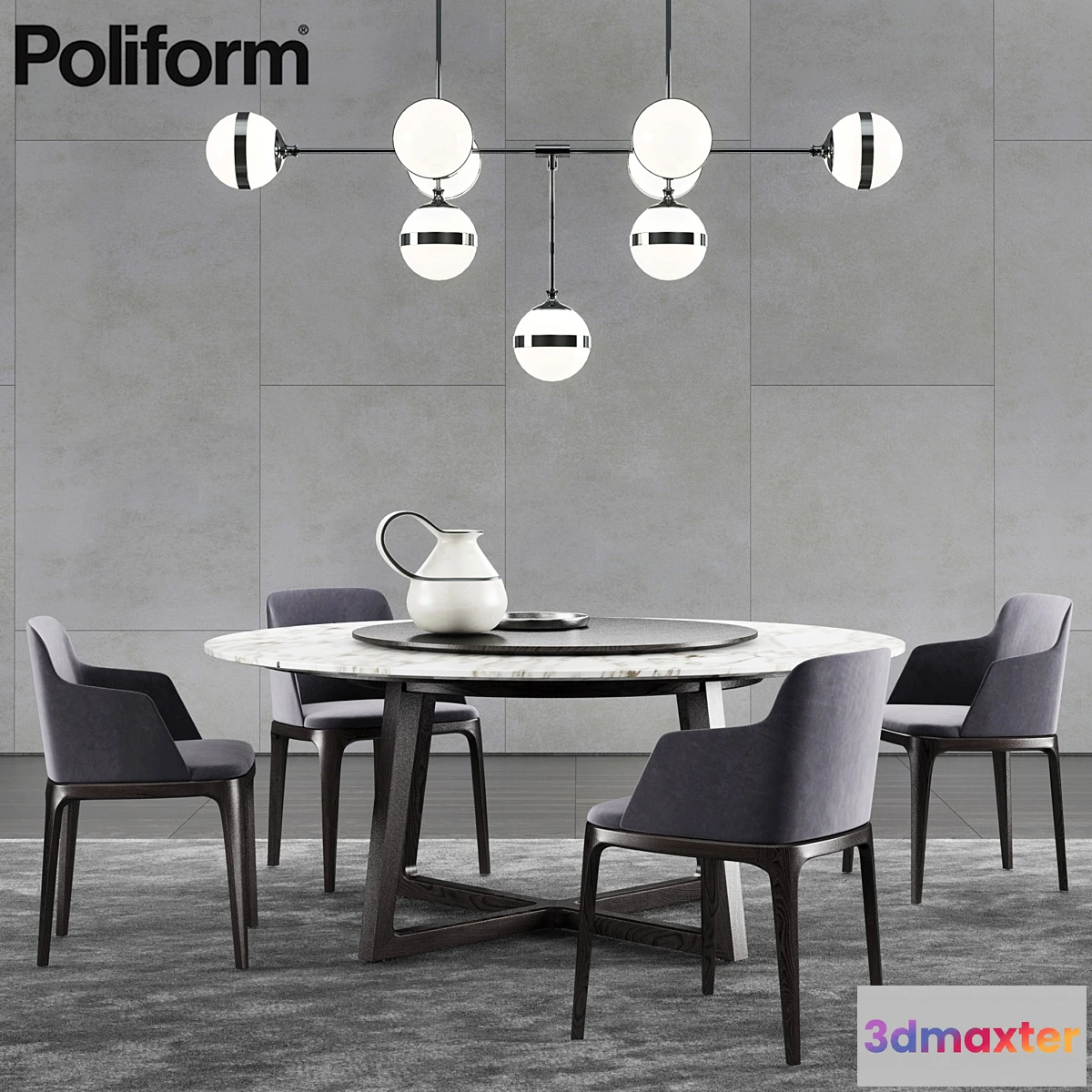 662509 - Poliform Concorde Table & Grace Chair 2 - No.3