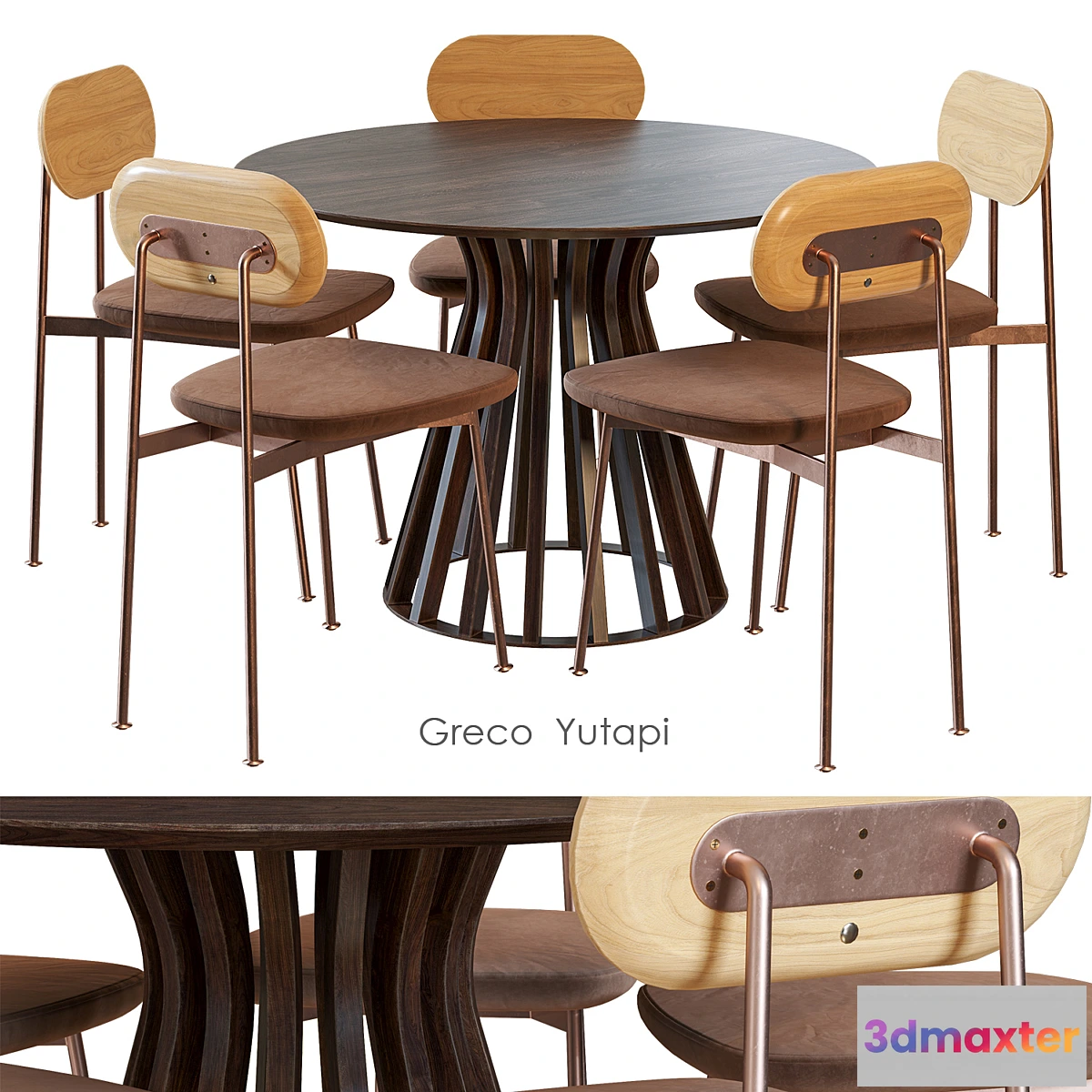 680170 - Greco Yutapi Dining table and chairs by Tikamoon