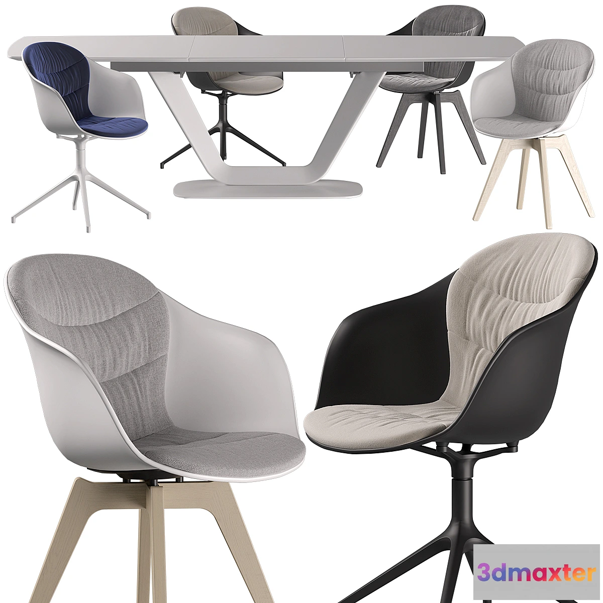 699062 - Boconcept - Alicante Table-Adelaide Chair set 01