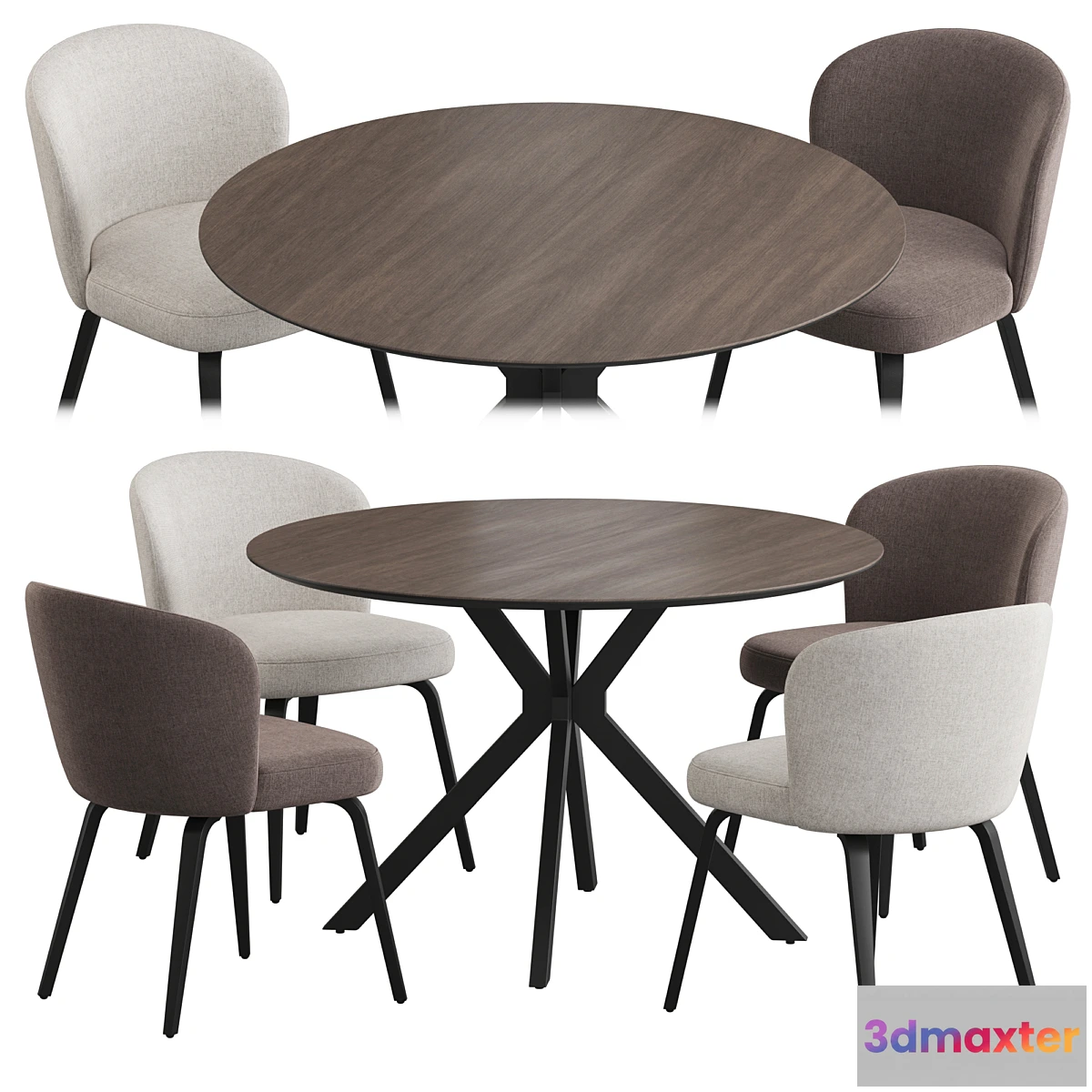 699126 - Ralf table Halard chair Dining set