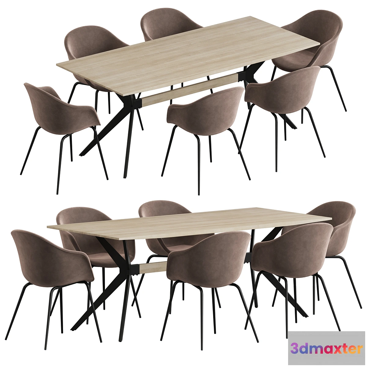 699236 - La forma table Amethyst Gubi Bat dining set