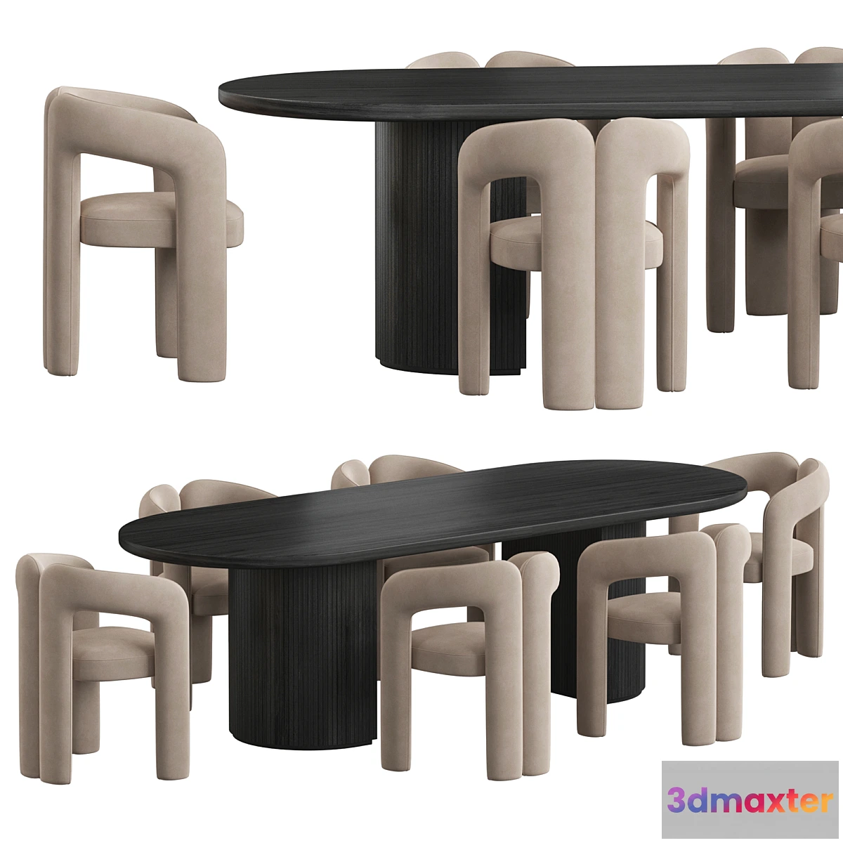 699424 - Gubi Moon Dining set
