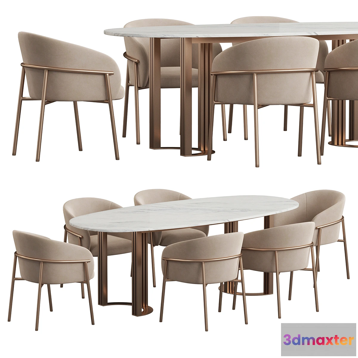 699532 - Hudkoff Lord table Rimo chair Dining set