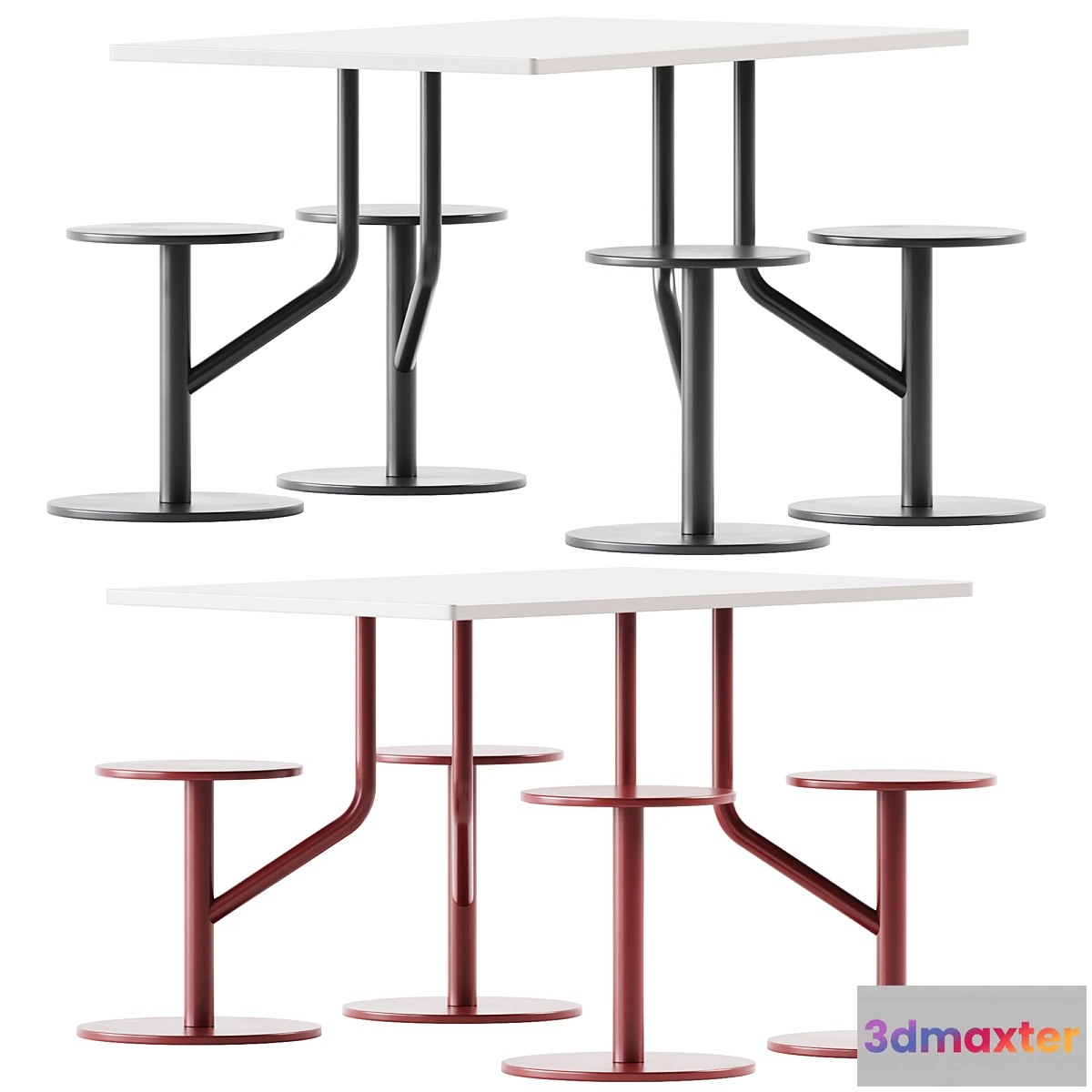 699594 - AMBROGIO FOUR table with integrated seats by Belca