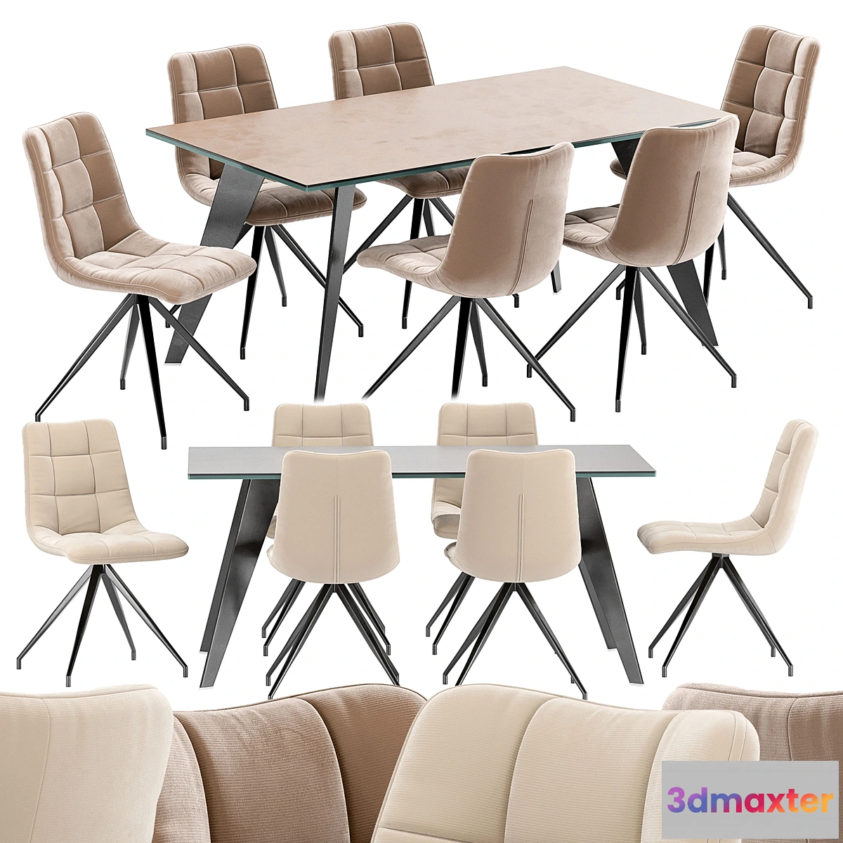 699620 - Sedia Diamond dining chair and Nack table - No.2