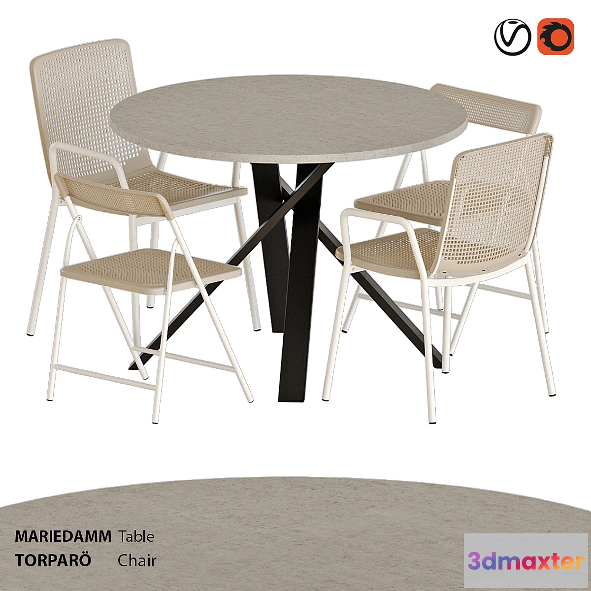699720 - IKEA TORPARÖ chairs and MARIEDAMM table