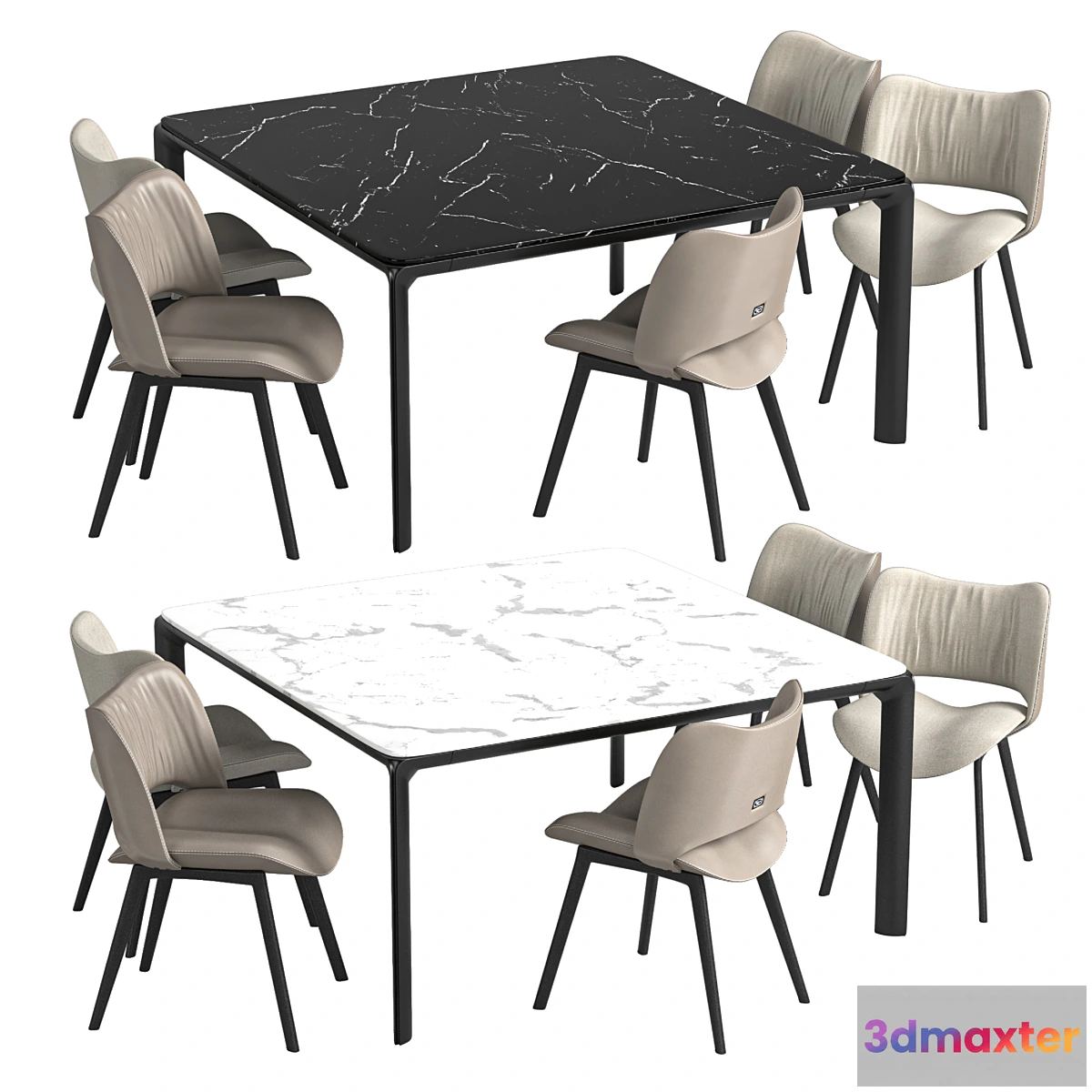 699784 - Nice Leather Chair and Homey Square Table