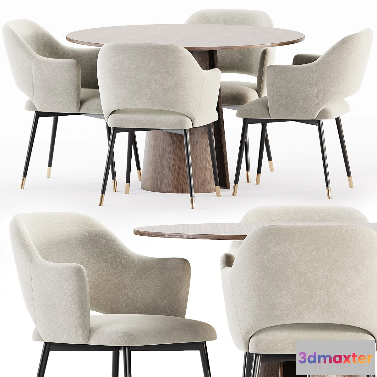 699814 - Eva Carver Dining Chair set