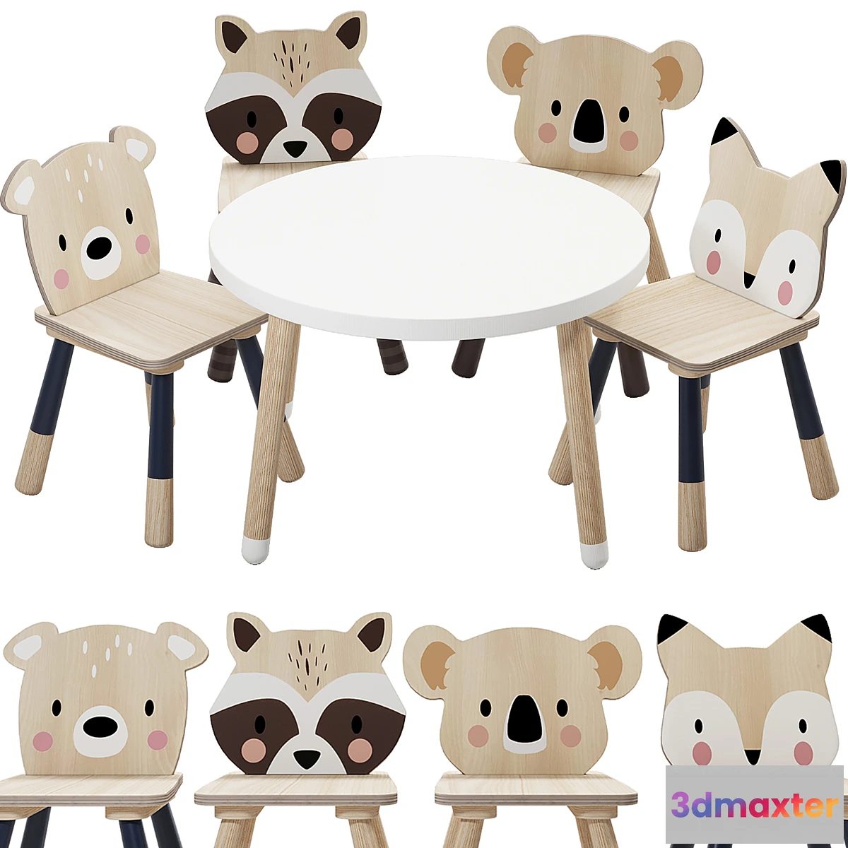 710642 - Tender Leaf Forest Table and Chair for Children