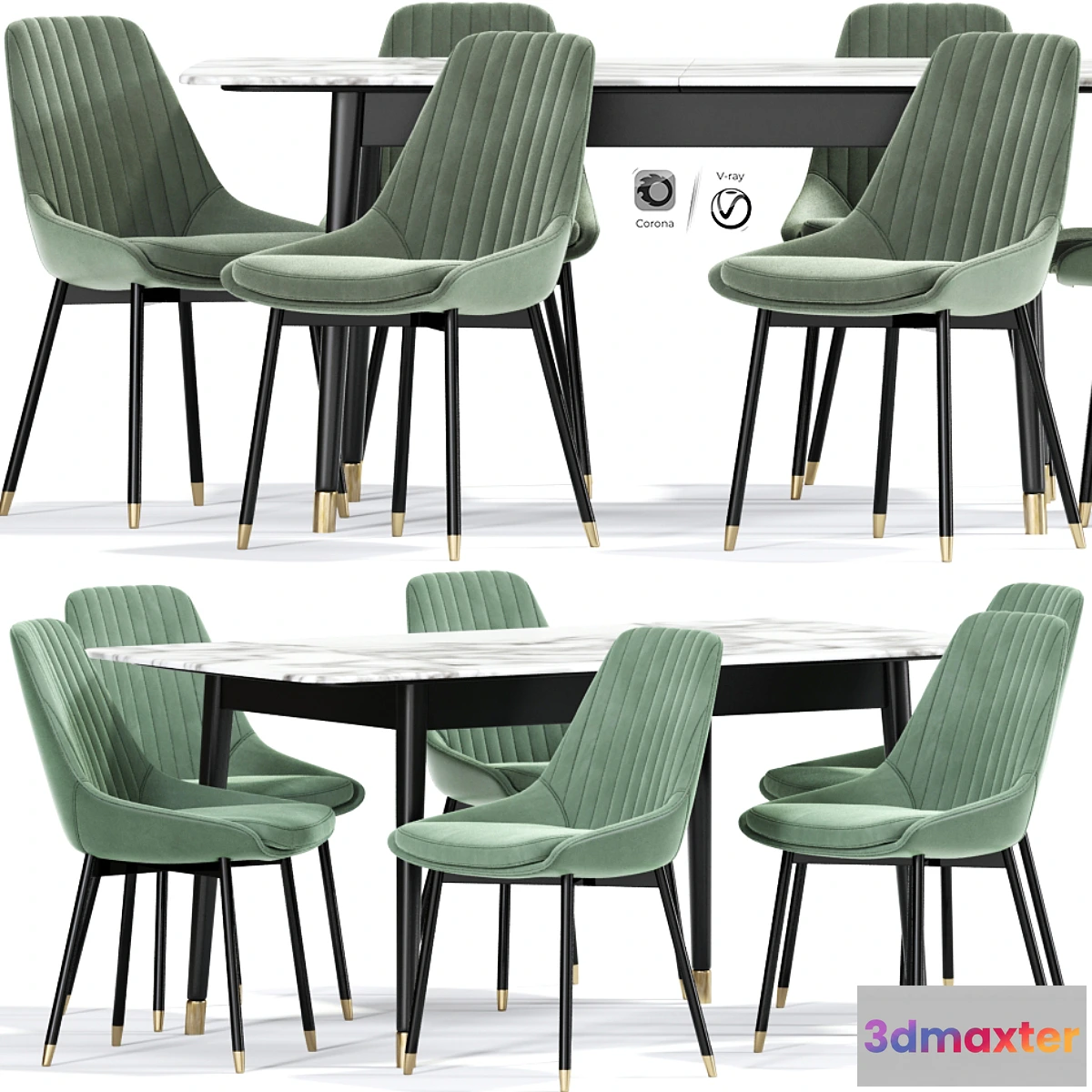 730724 - Kendall Upholstered Dining Chair Table - No.3