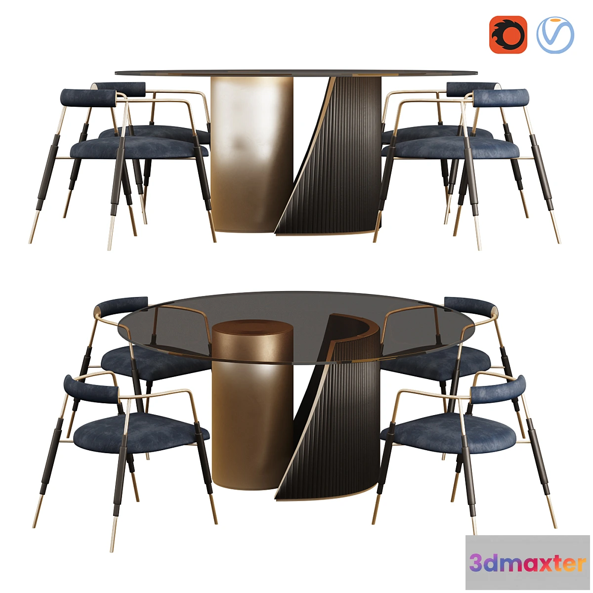 744025 - Hege Table and Frame Chair by Shake - No.3