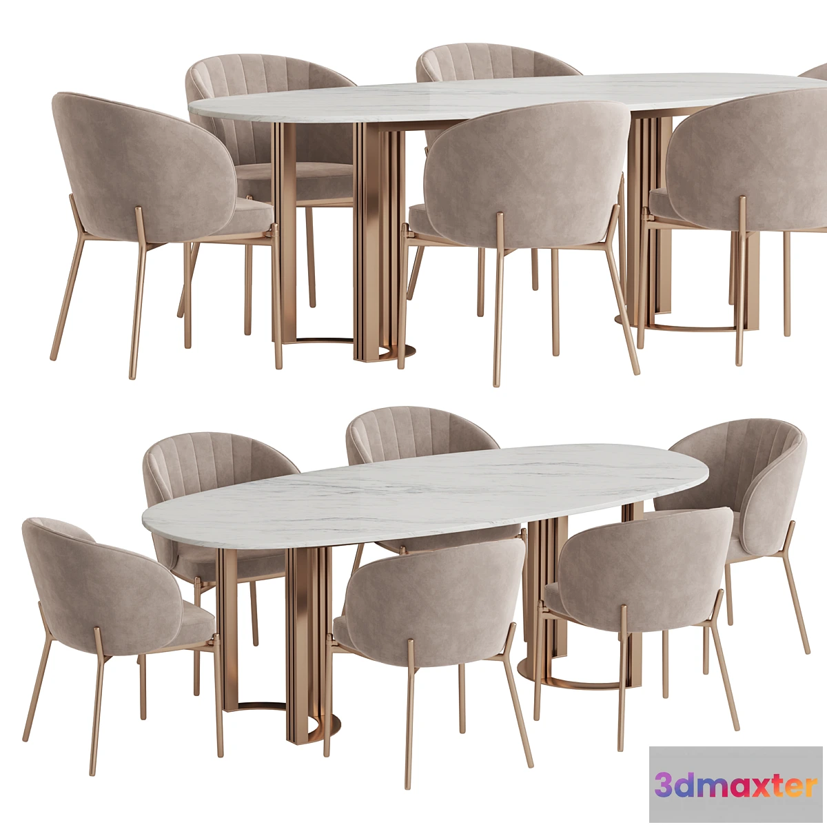 765045 - Hudkoff Lord table Shell chair