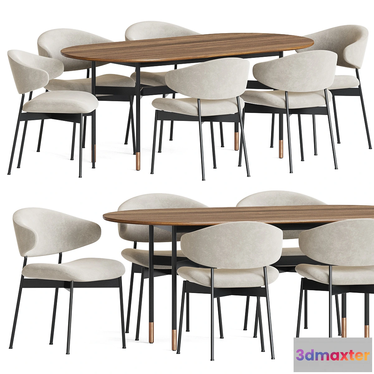 765055 - Luz Chair Harri Table Dining Set