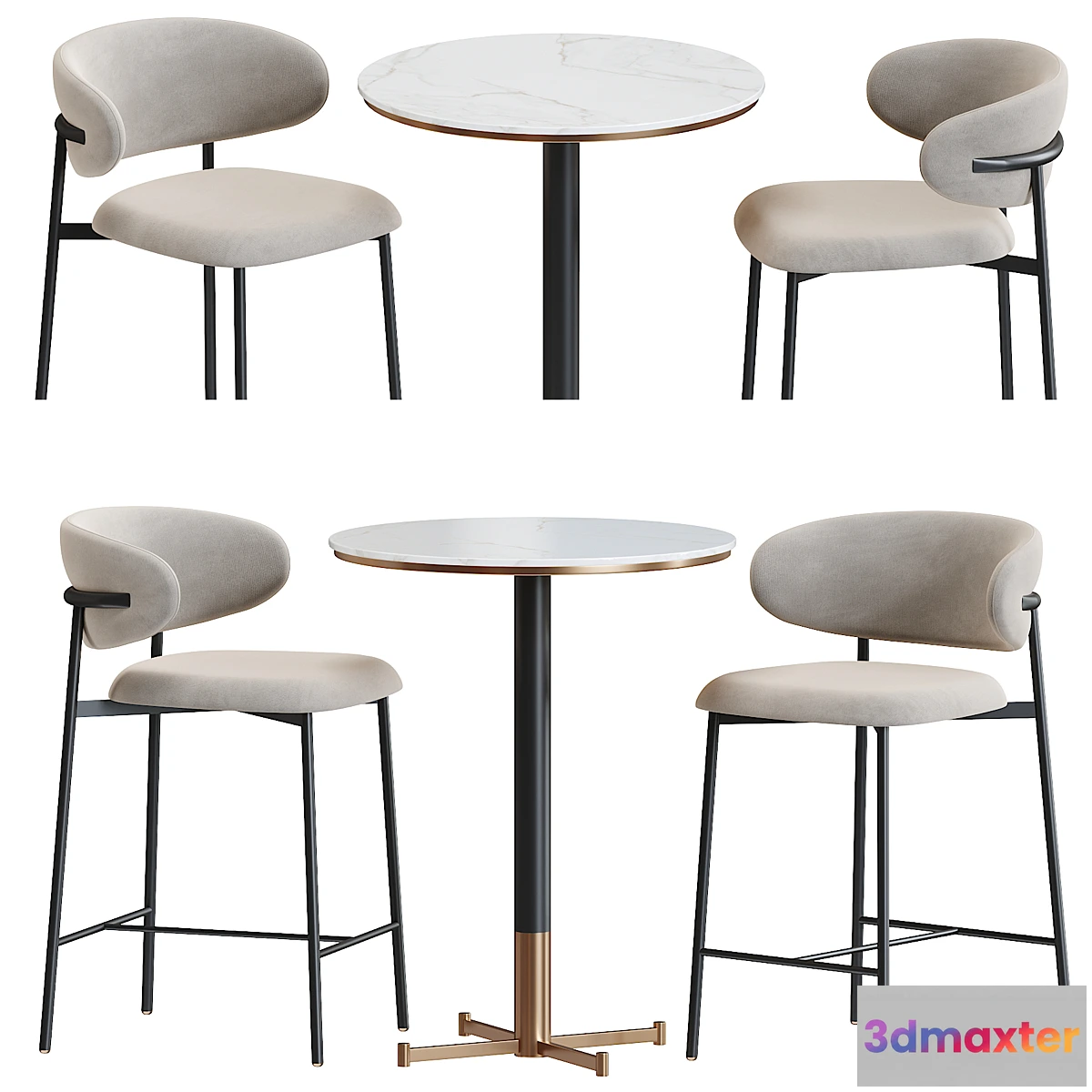 765073 - Oleandro Stool Metal bar table by Calligaris - No.2