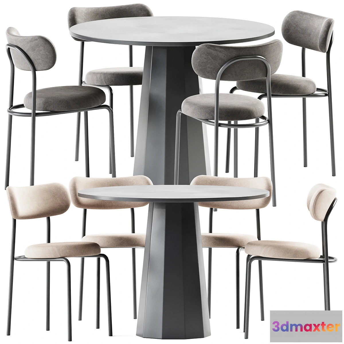 765165 - Dix Table and Loop Chair by Connubia - No.2