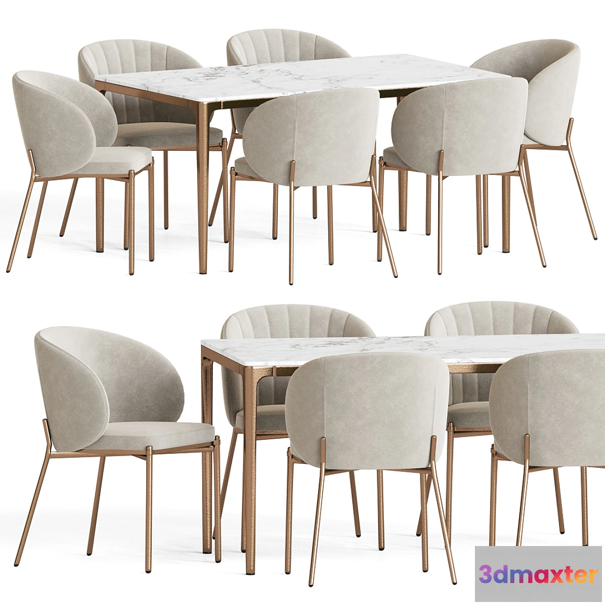 765187 - Shell Chair Canto Table Dining Set - No.2