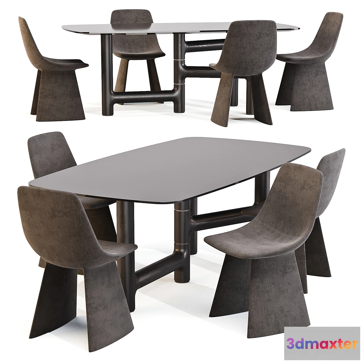 765395 - Dining Set 02 Bonaldo (Pivot Table and Agea Chairs)