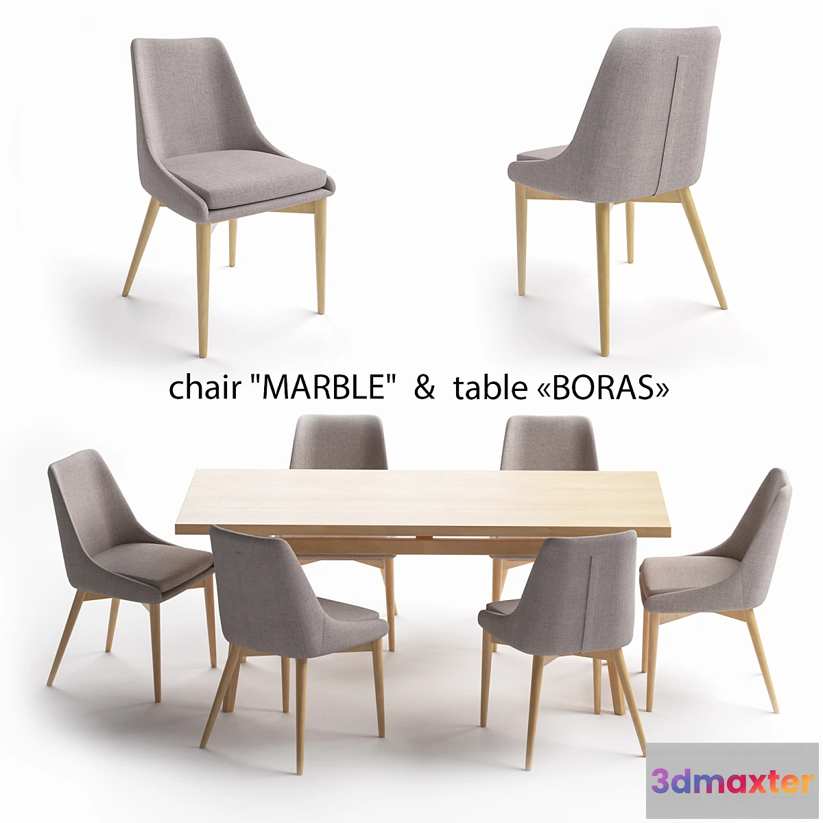 797884 - Table set Boras table Marble chair - No.3