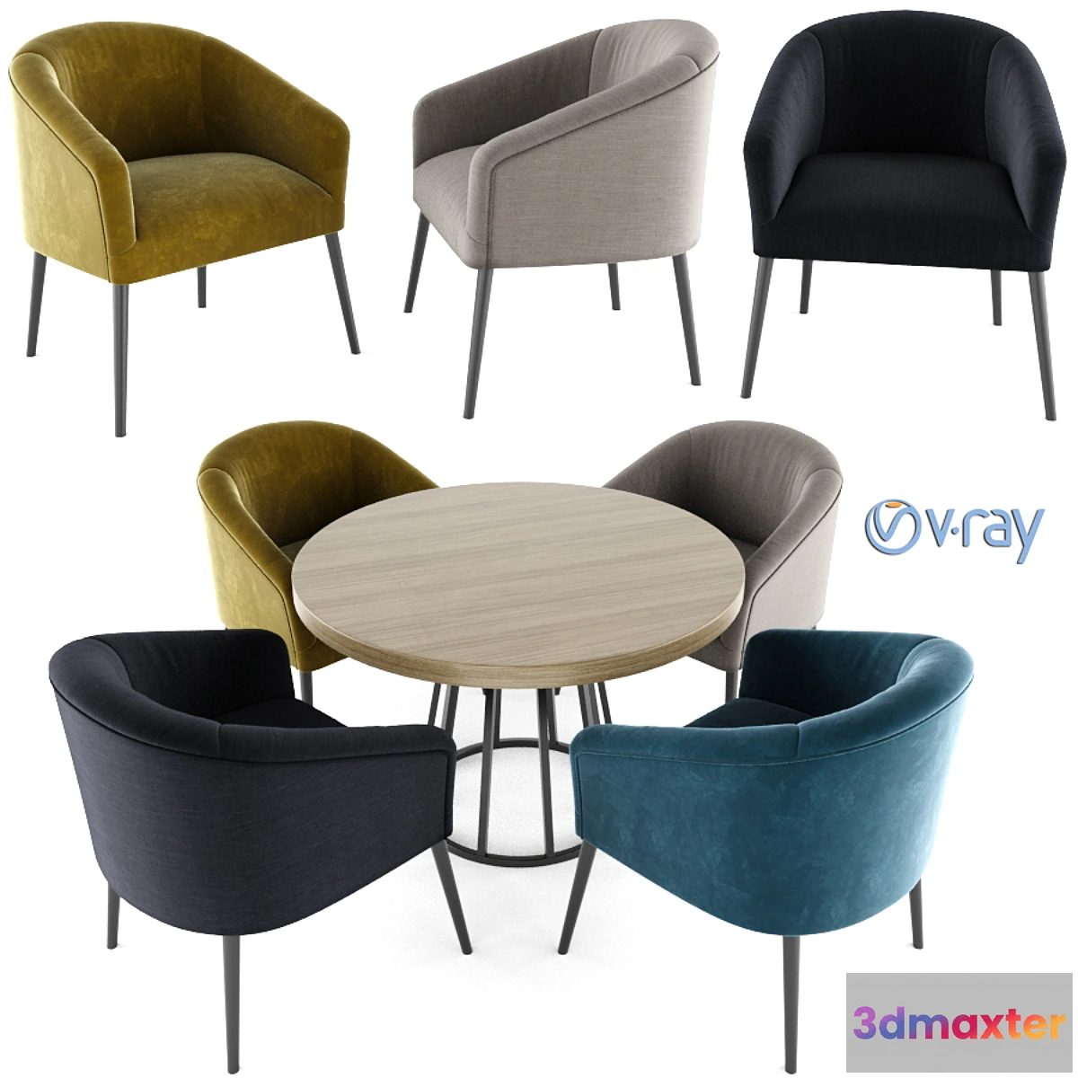 798034 - Pomeroy Barrel Chair With Round Table - No.2