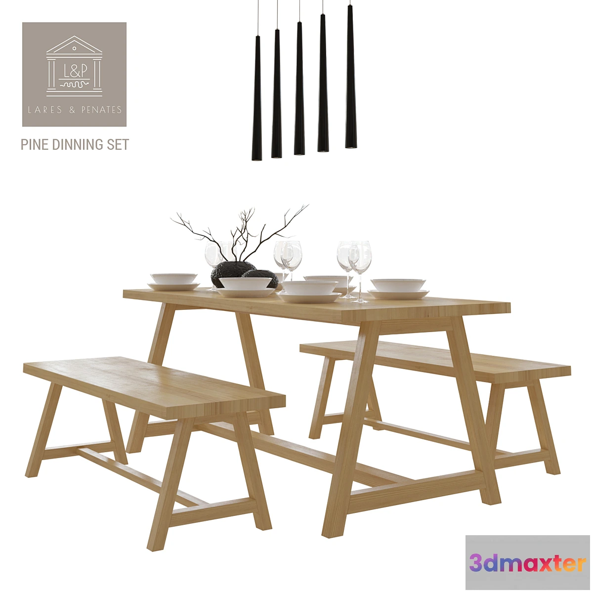 807922 - Lares & Penates Pine Dinning Set - No.2