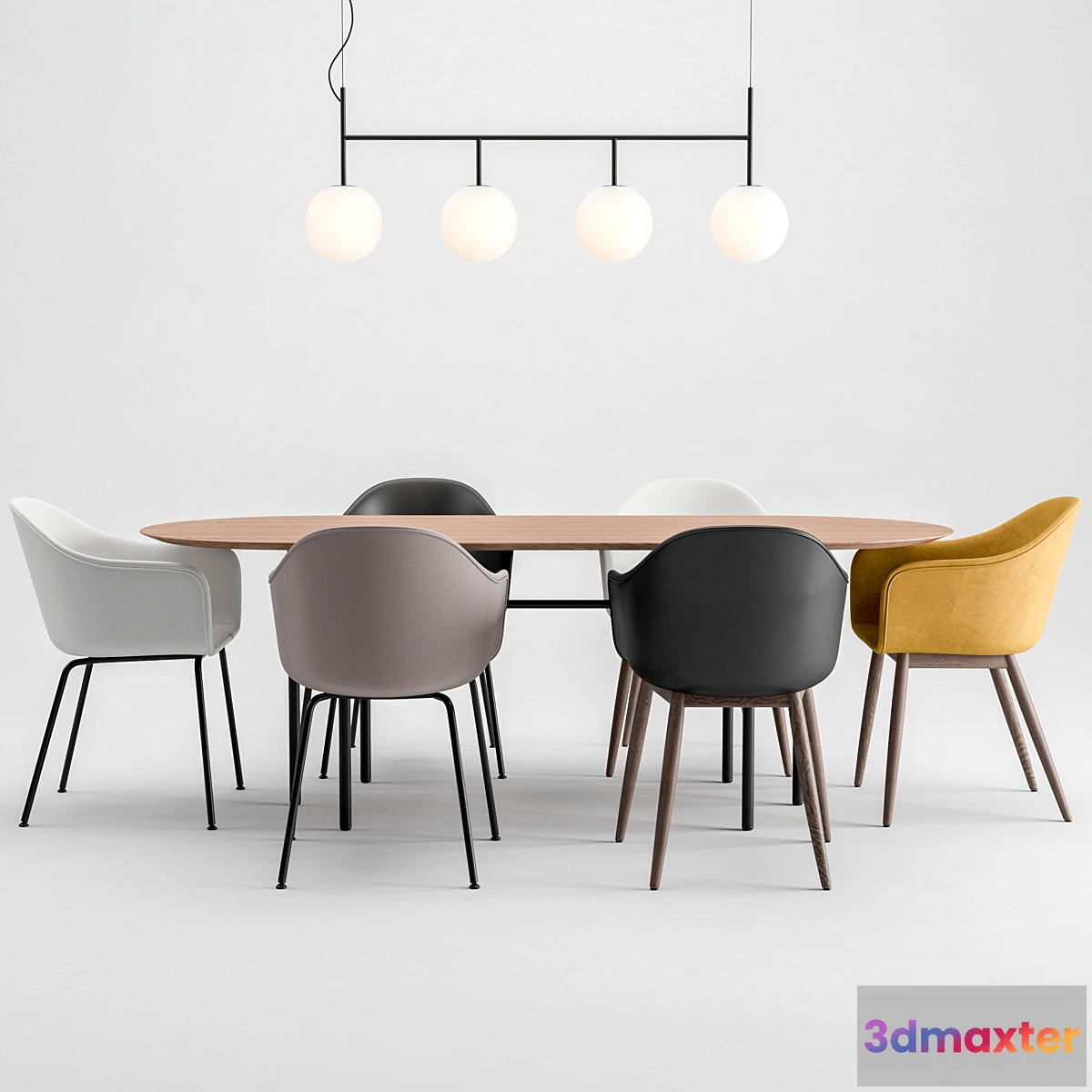 815952 - Harbor Chair Upholstery + Snaregade Table + Tr Bulb By Menu