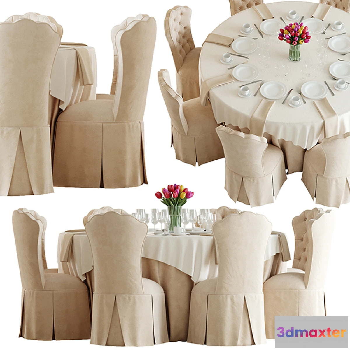 816068 - HORCHOW Allison Tufted Vanity Chair - No.3