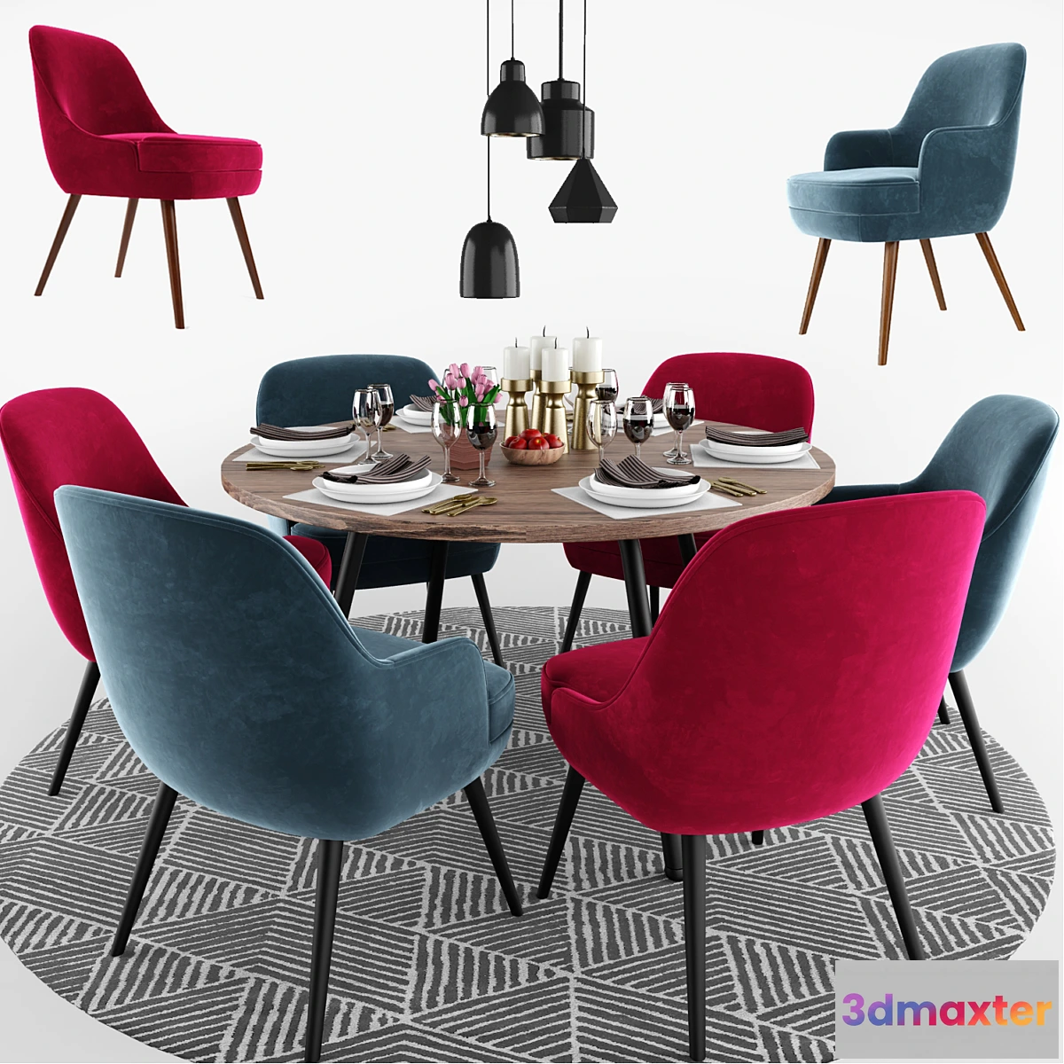 816108 - 375 Walter Knoll Dining Chair Set