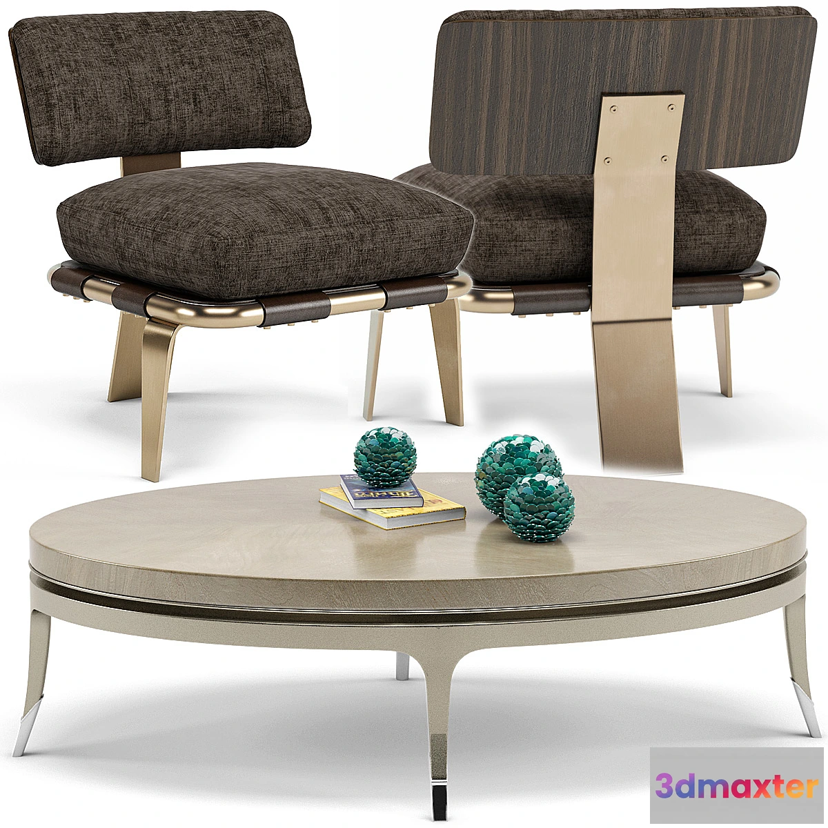 820344 - Airflow Chair Front And Center Table Estela Blue Shell Balls