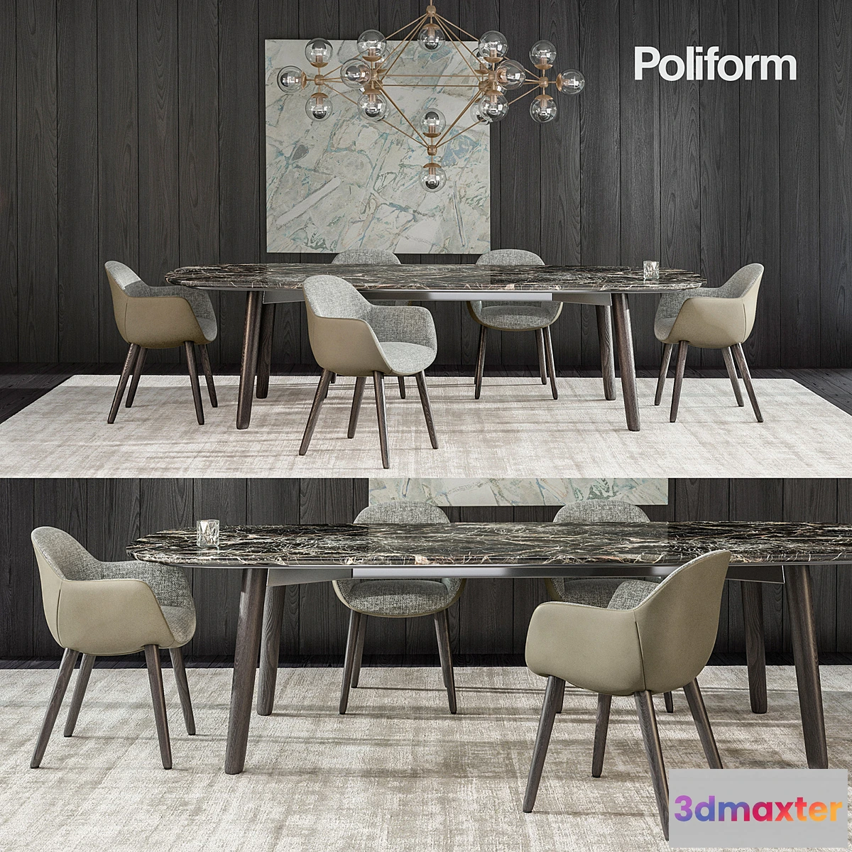 821212 - Poliform Mad Dining set_01