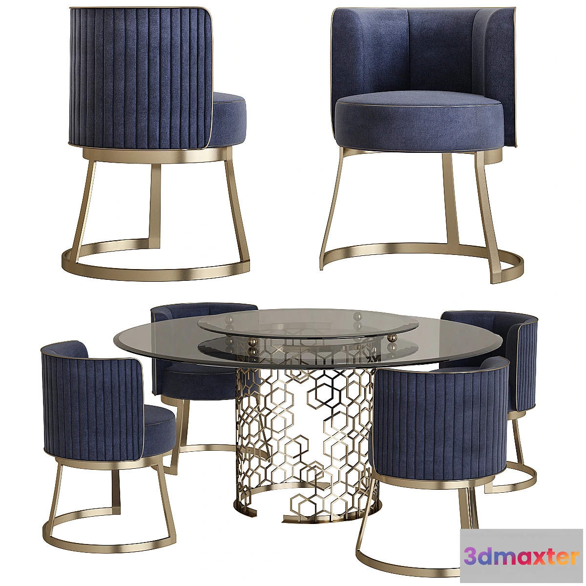 837508 - Longhi manfred table round crystal table - No.3