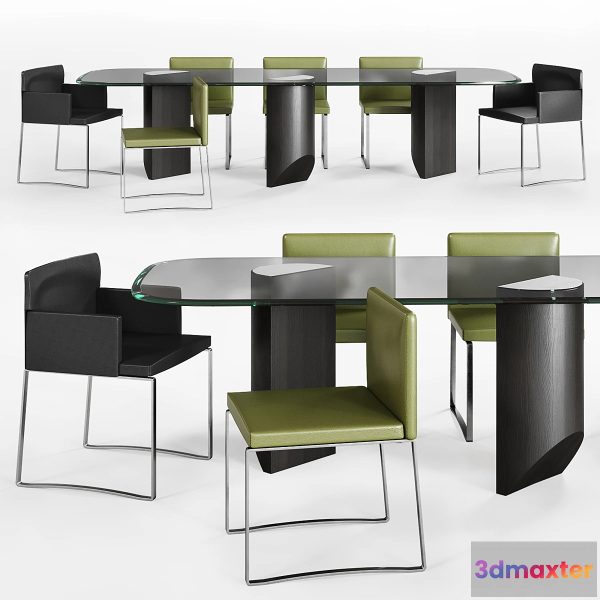 837932 - Minotti Wedge Dining table and Flynt stool - No.3