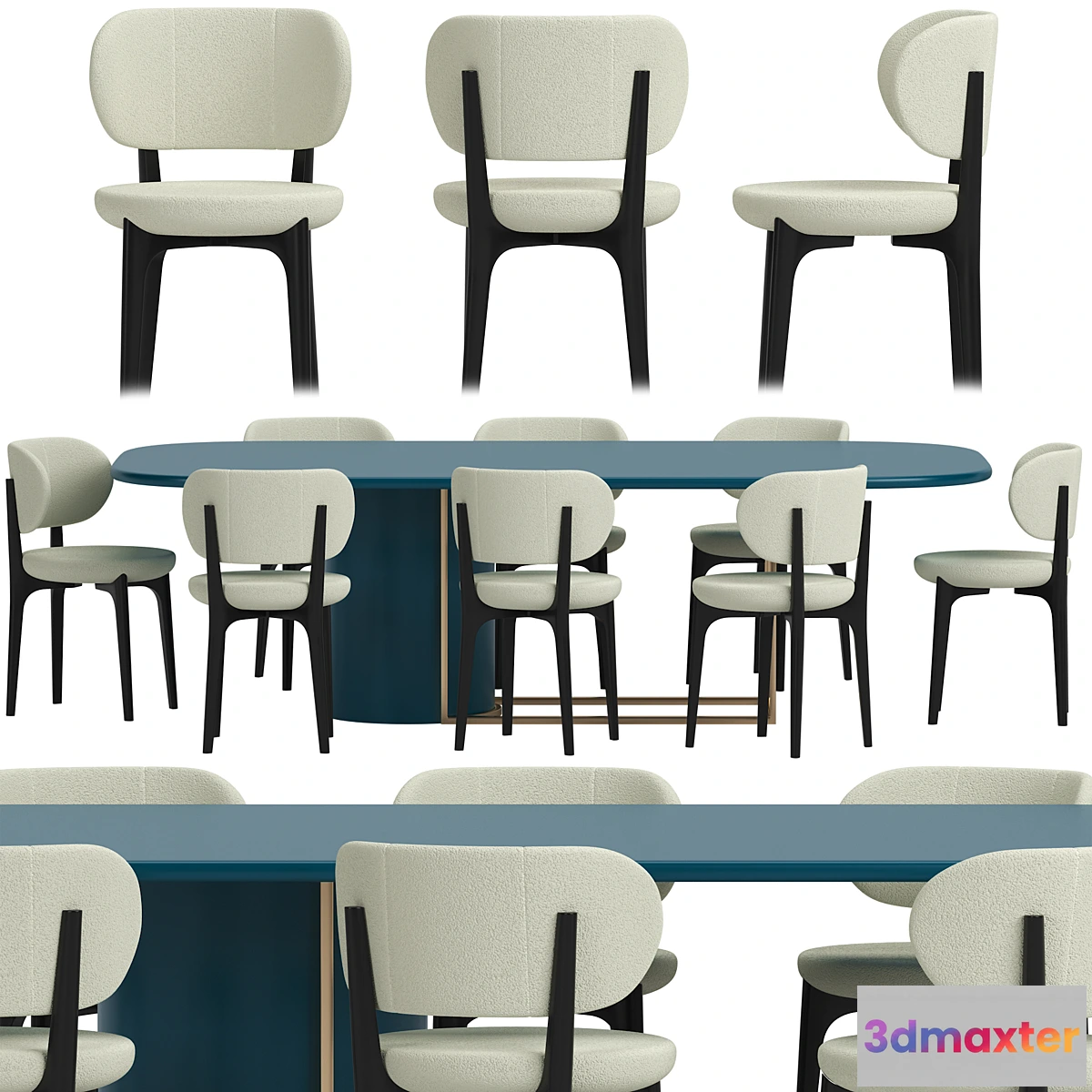 857609 - HORUS table and RICHMOND chairs by Secolo - No.4