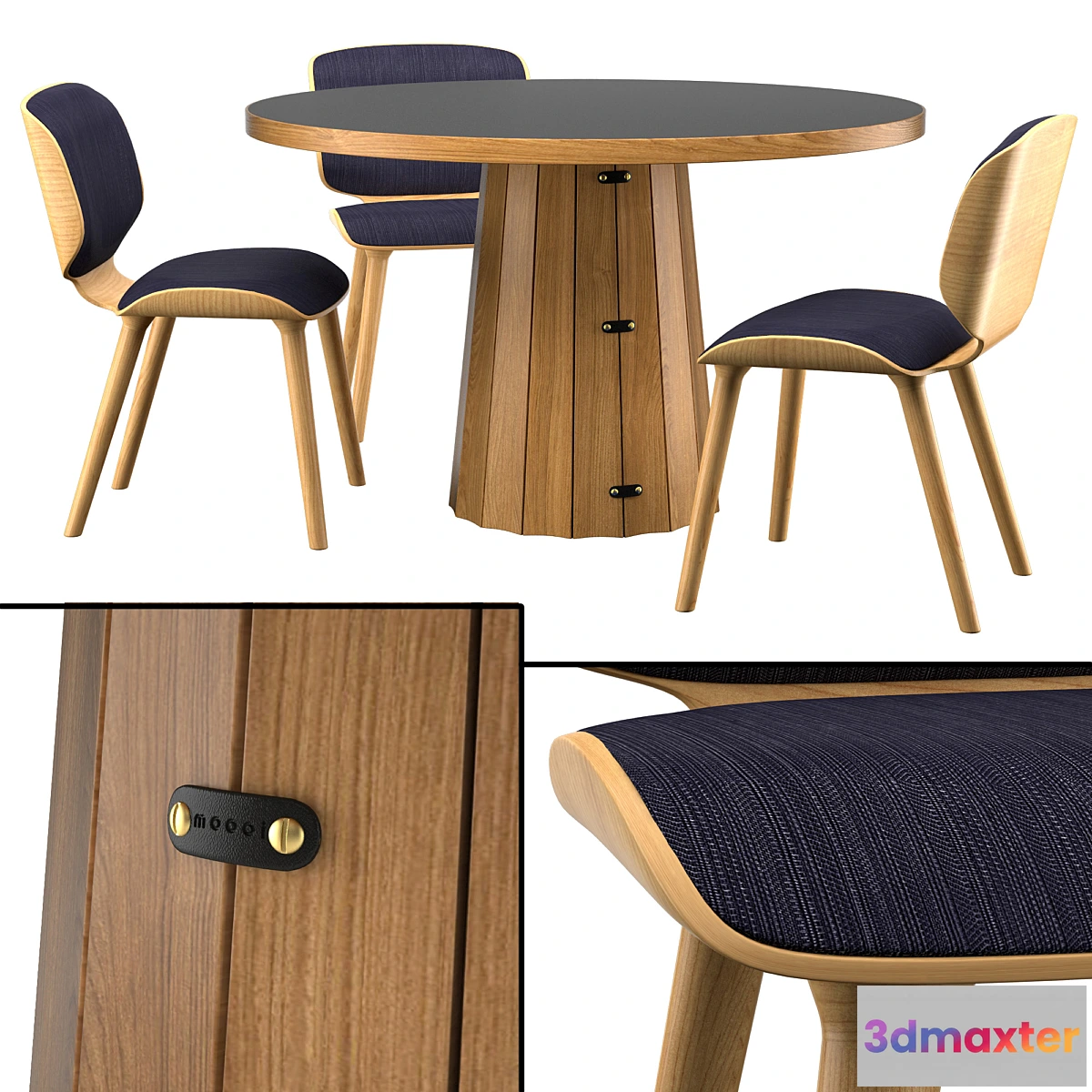 890658 - Container Table Bodhi with Linoak Top - No.2