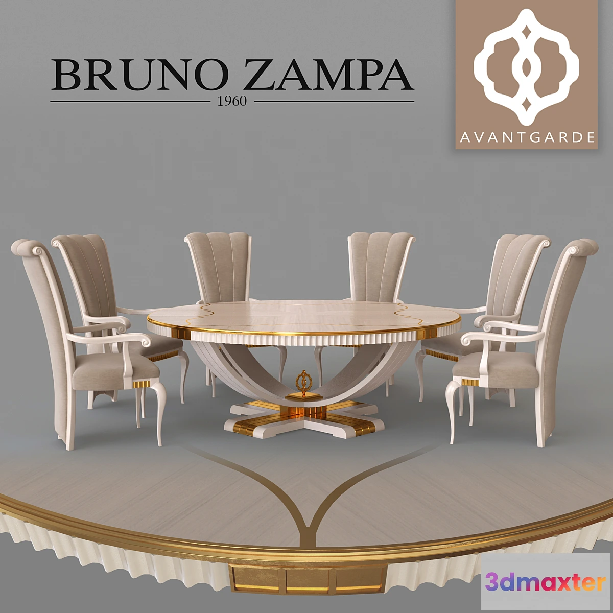 890830 - Metropolis dining table and Greta armchair