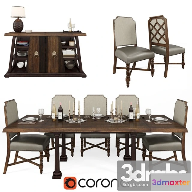 967932 - A R T Furniture Inc American Chapter Formal Dining Room Group