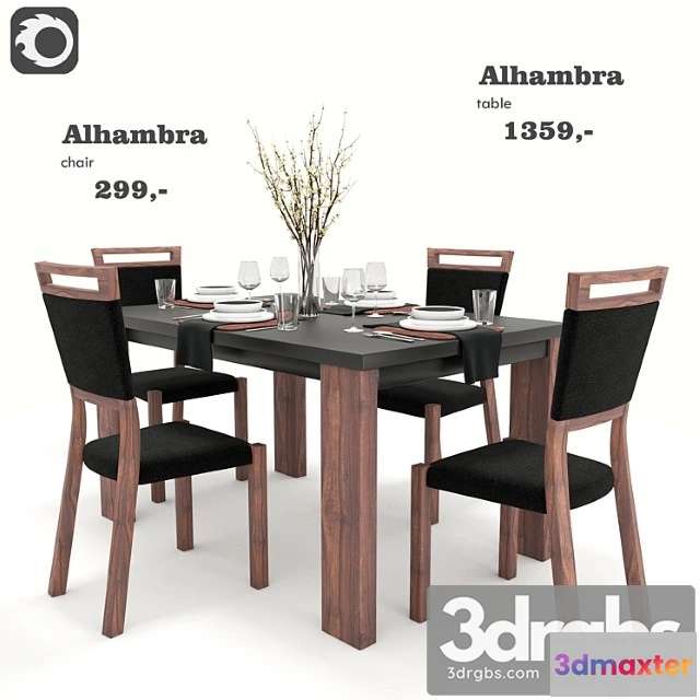 967966 - Alhambra Dining Set Brw