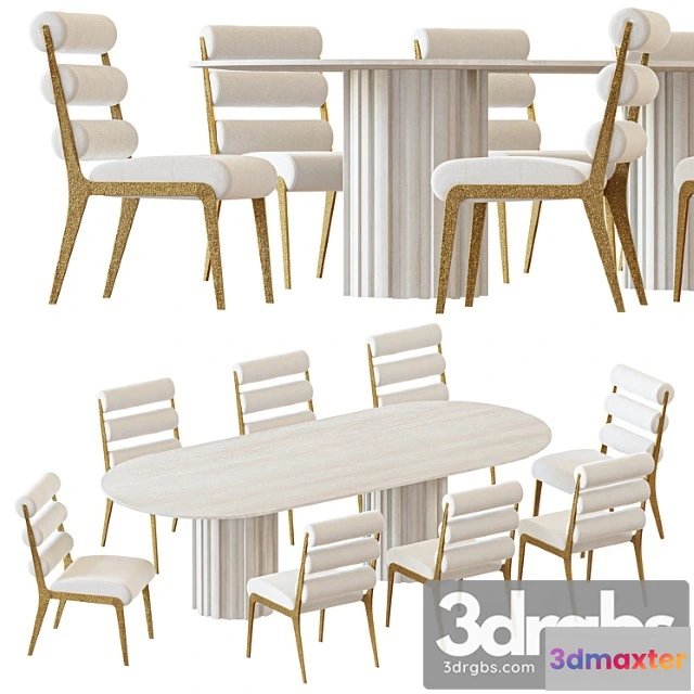 968100 - Baker Huxley Dining Table And Lucca Chair 4