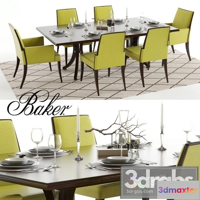 968108 - Baker Vienna Abrazo Table and Chair