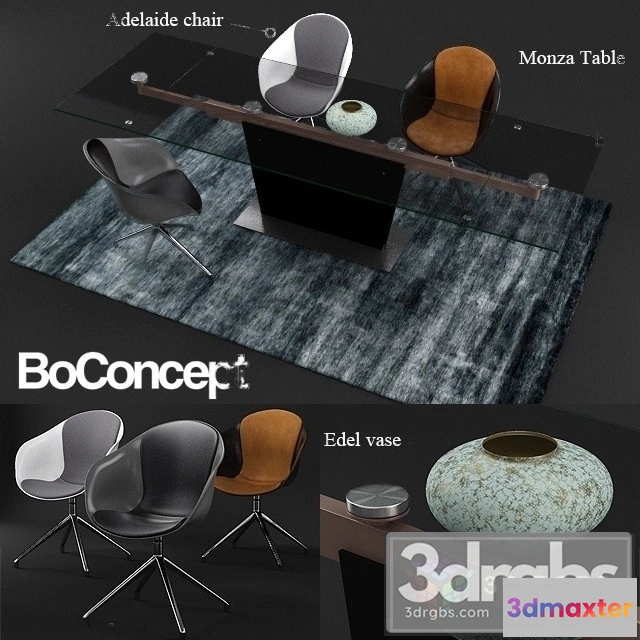 968214 - Boconcept Monza Table and Adelaide Chair