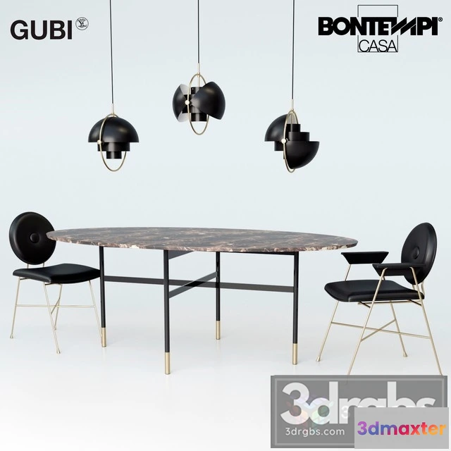 968238 - Bontempi Glamour Table Penelope Chair