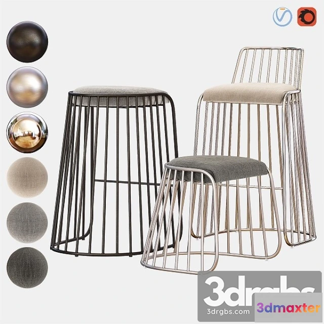 968254 - Brides Veil Bar Chair Counter Stool