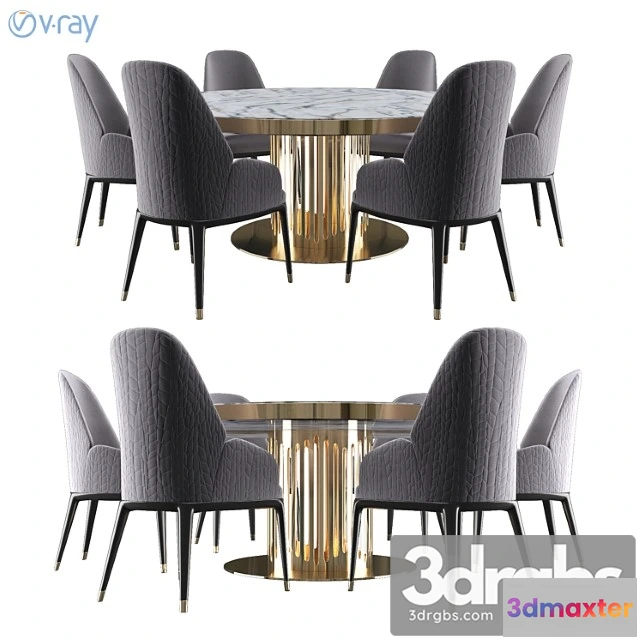 968484 - Charisma Collection Round Table With Marble Top