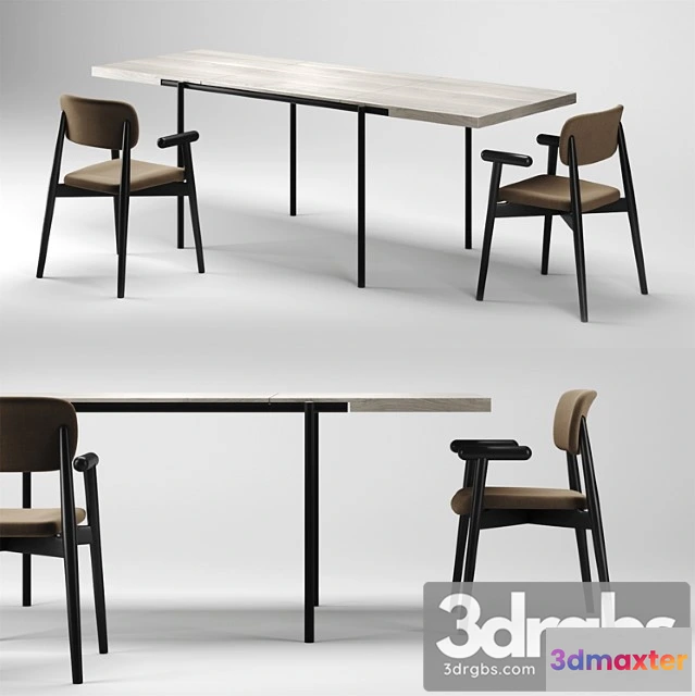 968734 - Dining Set 2 Mzpa Mild Chair And Romp Te01 Table 3