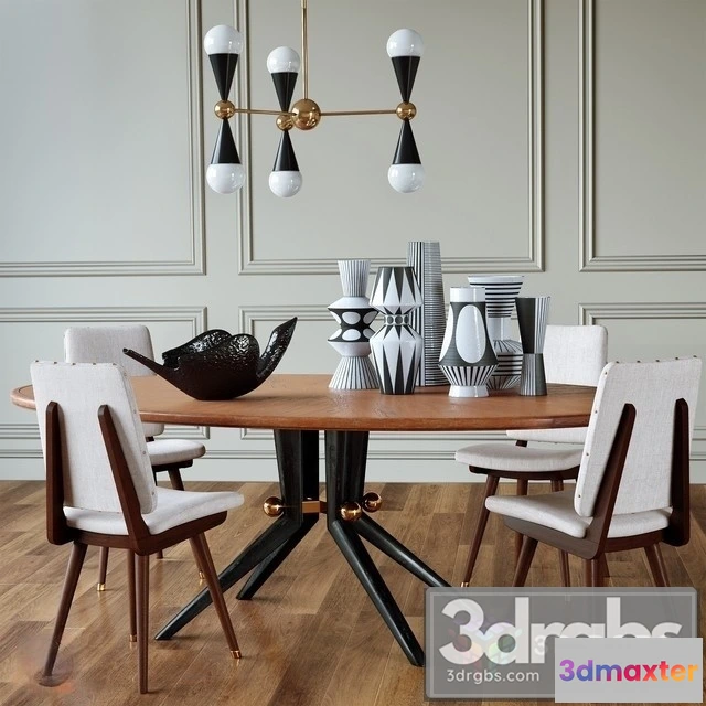 968980 - Dinning Table  Chair Vintage