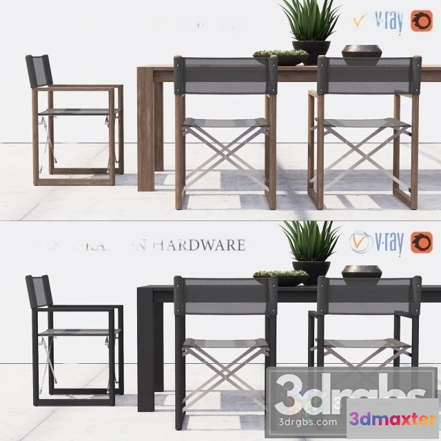 968986 - Directors Collection Table and Chair